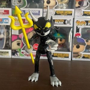 The devil Funko figure from the game Cuphead